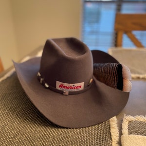 FEATHER SAVER, Hat Feather Tie, Custom Painted Leather Concho