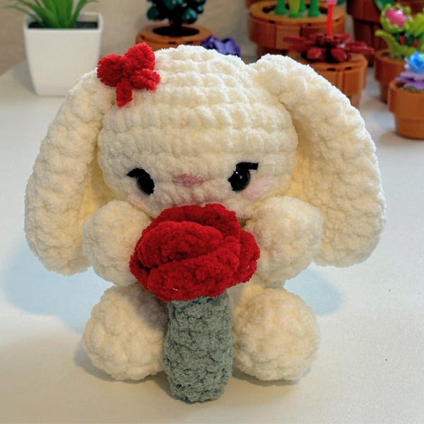 Crochet Flower Bunny Crochet Pattern - Etsy