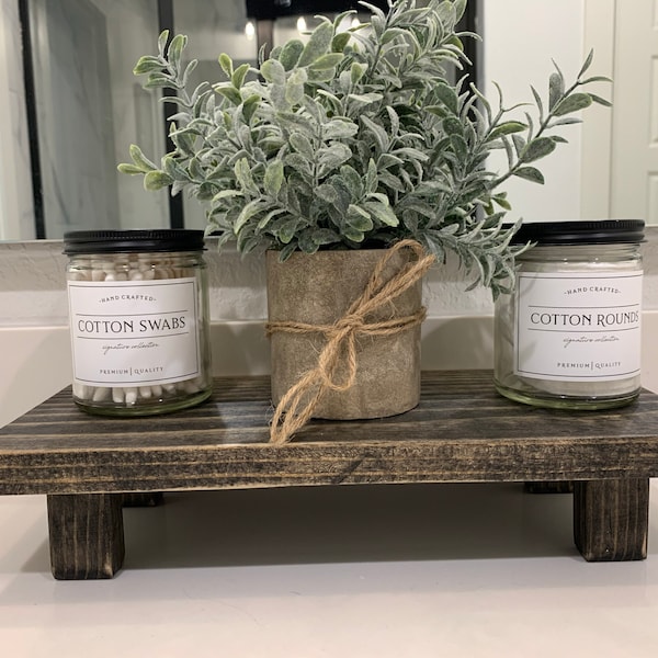 Rustic Wood Riser | Farmhouse Riser | Plant Stand | Tabletop Riser ...