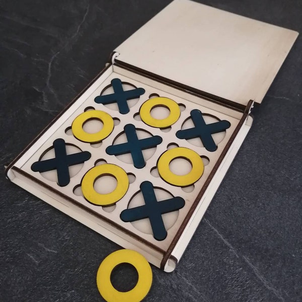 Laser Cut Tic Tac Toe Wooden Game Svg Files, Vector Files for Wood ...