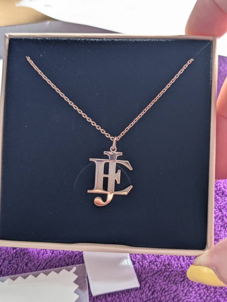 Personalized Initial Couple Pendant, Name Necklace Monogram, Custom Jewellery, Gift Women Men Gift for Wedding, Birthday Gift for Her