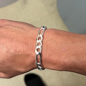 925 Sterling Silver Chain Bracelet Women Men, Byzantine, Cable, Figaro, Curb, Rambo, Foxtail, Cuban, Rope, Ball Chain, Birthday Gift Her Him
