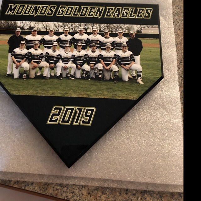 Custom Baseball Home Plate Plaque