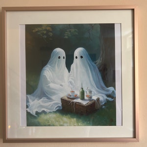 Ghost Couple Picnic Art Print: Dark Academia Gothic Poster - Etsy