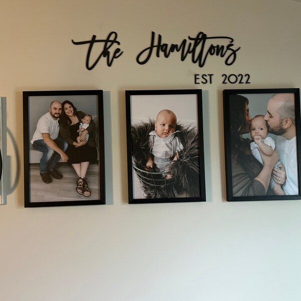 Custom Family Name Wood Sign: Laser Cut Wedding Decor - Etsy