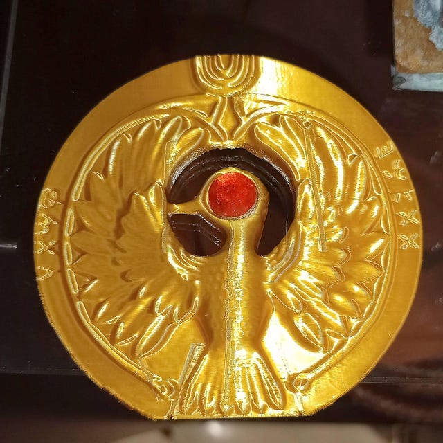 Raiders of the Lost Ark Headpiece: 3D Printed Gold Medallion Prop