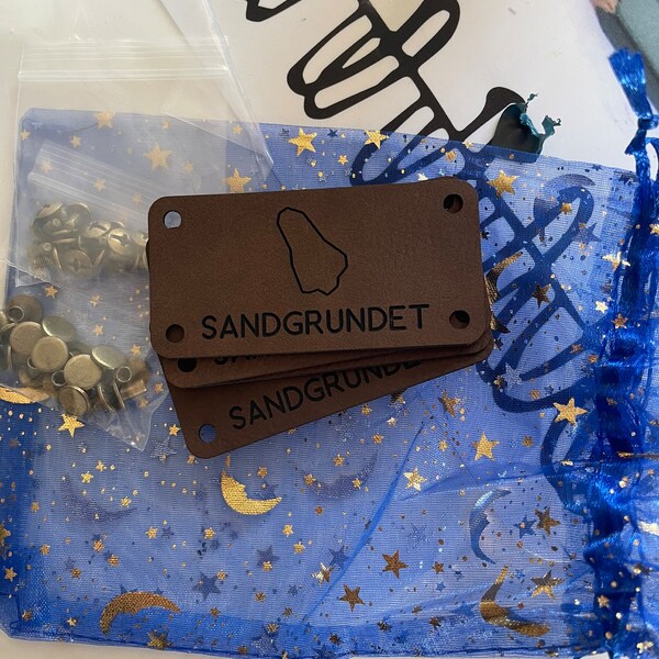 Custom Name Faux Leather Hat Patch / Personalized 3