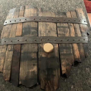 3\u2019 Mexico Bourbon Barrel wood cutout with rings
