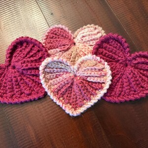 CROCHET PATTERN: Frejdis Crochet Heart Coasters, Valentine Decor
