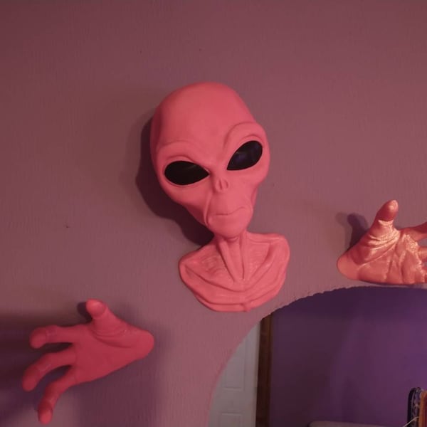 Alien Wall Art Mount 3d-printed Headphone Mount| Greys UAP UFO - Etsy