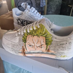 Hand-painted Leather Shoes NIKE Air Force 1 One Piece Manga Monkey