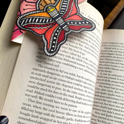 Hand Drawn Magnetic Madhubani Bookmark Book Lover Gift Indian Folk Art ...