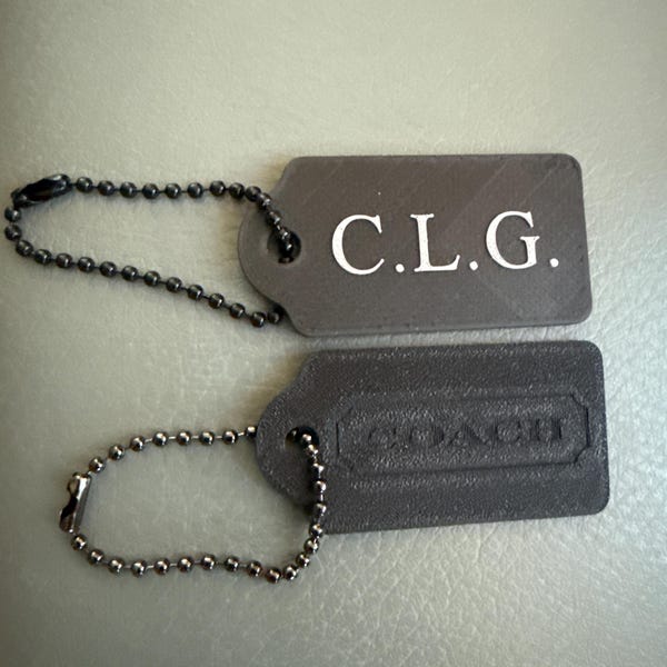 Coach Hangtag Replacement With Custom Monogram! - Etsy