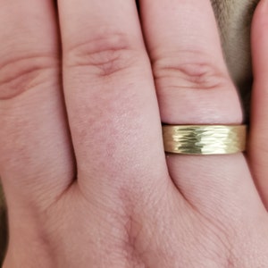 6mm 14k Gold Freeform Wave Ring size 5 wide 1/4 6mm 14k Gold Freeform Wave Ring size 5 wide 1/4
