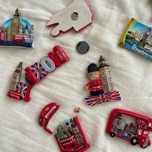 Magnet 12 Portachiavi Con Scritta "I Love London", Con Scritta In Inglese "Union Jack", Souvenir, Per Frigorifero, Souvenir Di Londra, Multicolore, Mix Sizes - Foto 4