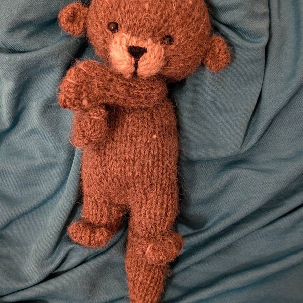 Knitting OTTER, Knitted Animal Toy, PDF Pattern, Tutorial, Plushie