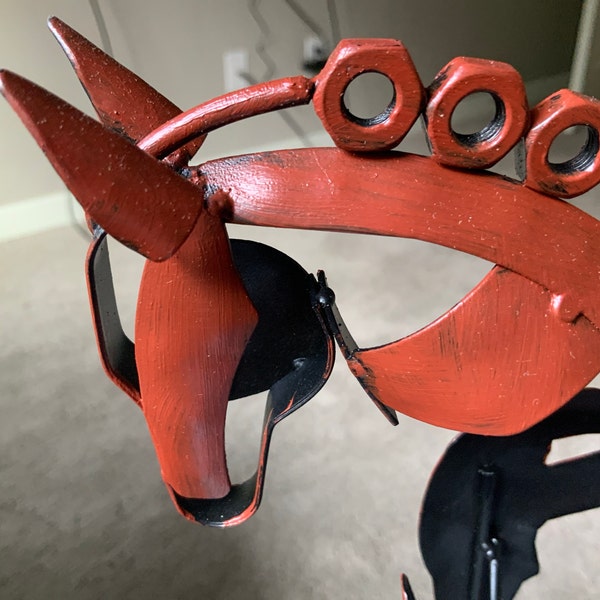 SunBlogs Art Handmade Horse Statue - Unique Rustic Metal