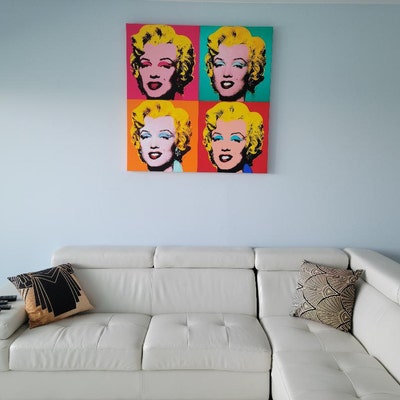 Famous Marilyn Monroe Andy Warhol Canvas Print, Wall Pictures for ...