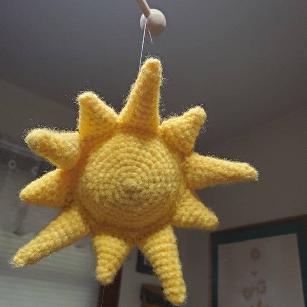 Crochet Cute Sloth and Clouds Baby Mobile 🦥 main image 0