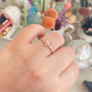 Stunning Rose Gold dreamy Heart Ring With -  Singapore