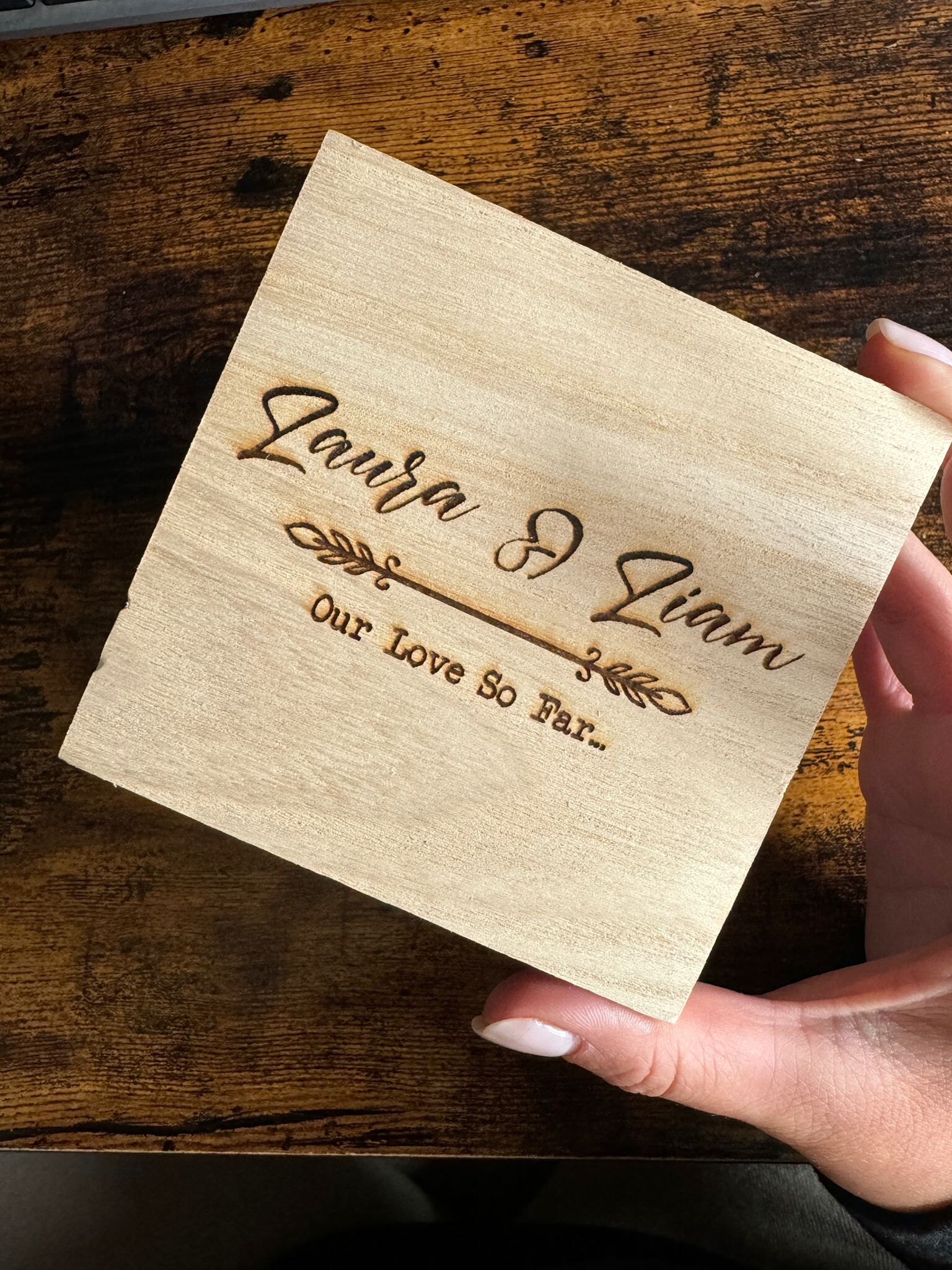 Pull Out Photo Box | Unique Photo Album | Image Box | Photo Album Alternative | Memory Trinket Wooden Box | Gifts for Couples