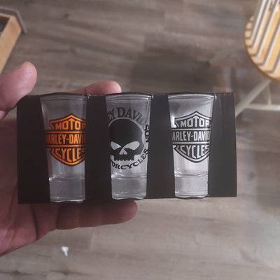 harley davidson shot glass set