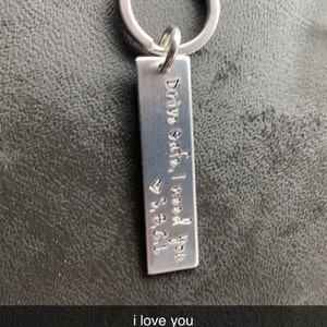 Drive Safe I Need You With Initial Hand Stamped Light Weight Aluminum ...