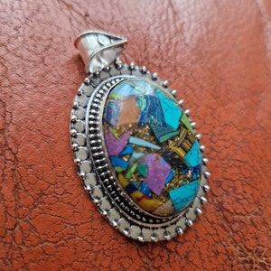 Gorgeous Ammonite Fossil Pendant In Silver - Native American Jewelry - Tribal Je
