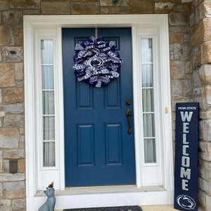 Penn State Wreath, Penn State Deco Mesh Wreath, Penn State Ribbon, Penn ...
