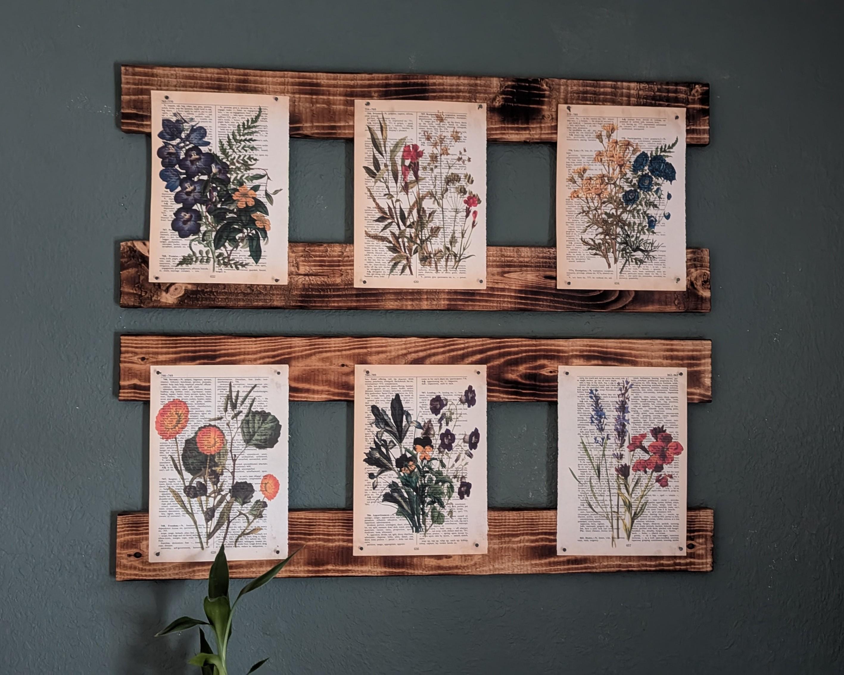 Flower Themed dictionary prints