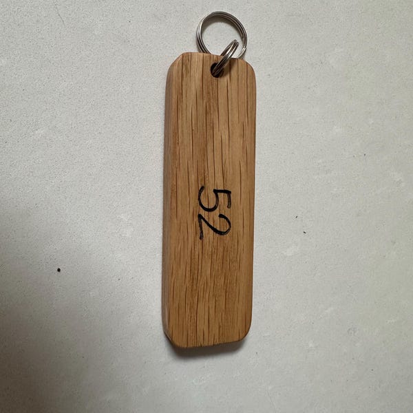 Wood Large Key Rings Large Key Ring, Giant Keyring Handmade From Solid Oak, an XXL Keychain ...
