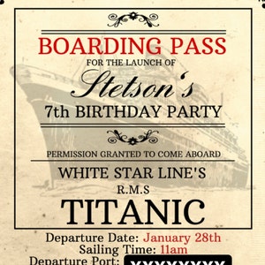 Titanic Party Supplies, Printable Titanic Party Pack, Titanic Birthday ...