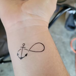 Infinity Anchor Temporary Tattoo - Etsy Finland