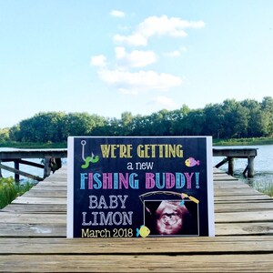 PRINTABLE We're Getting A New Fishing Buddy Pregnancy - Etsy