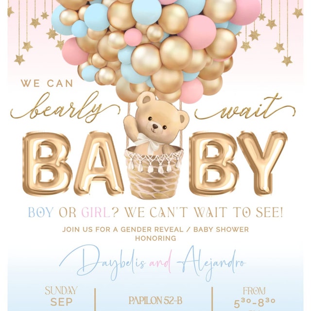 The Invite Lady Teddybär Babyparty 'Bring A Book' Karten, 25 Stück – Aquarell Beige/Braun