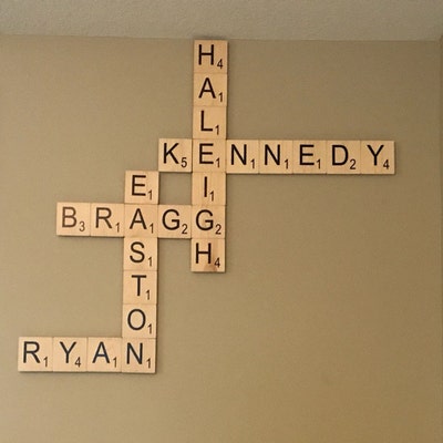 Large Scrabble Tiles 5.5 Scrabble Letters Scrabble Tiles Wall Art ...