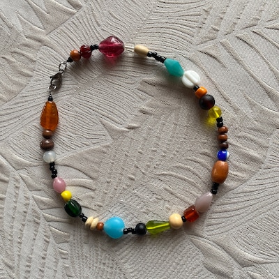 The Albarn Necklace Blur Damon Albarn Inspired Glass Bead Necklace - Etsy
