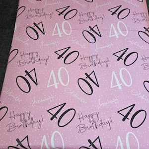 2 Sheets 70th Birthday Wrapping Paper Age 70 Birthday White - Etsy UK
