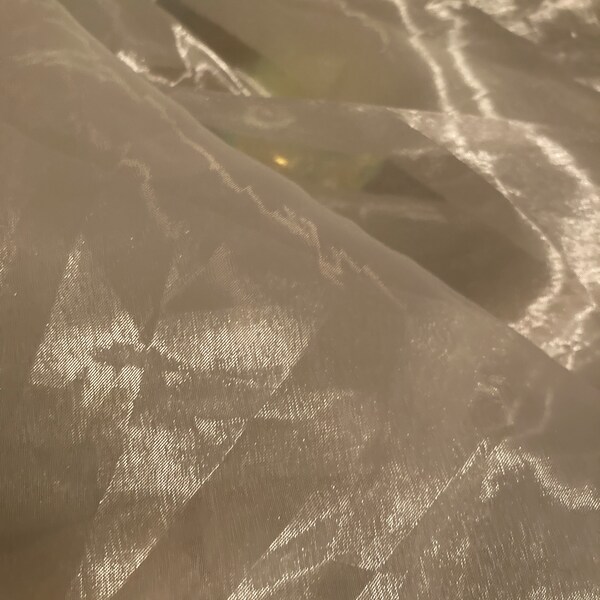 Gold Crystal Organza Fabric by the Yard Champagne Sheer Organza Fabric ...
