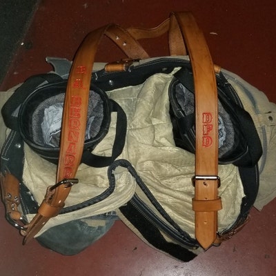 Custom Leather Firefighter Suspenders, Genuine Leather Firefighting