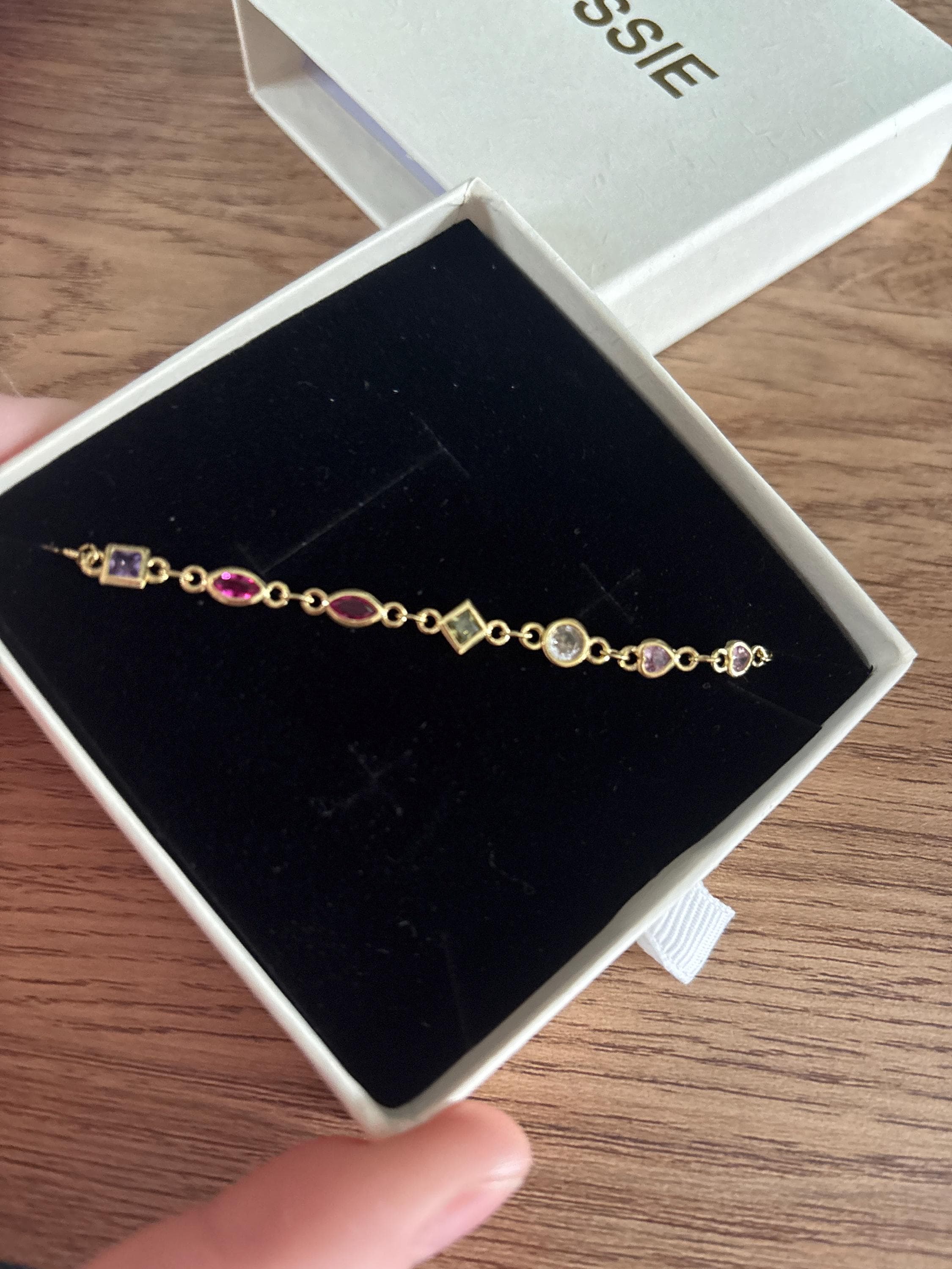 14k Rainbow Crystal Anklet, Gold Charm Anklet | Gold crystal ankle bracelet | Bridesmaid gift| Gold gift for her 14k Gold filled anklet