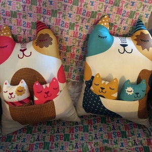 Woof Woof Meow CAT Panel for Moda Cut & Sew Doll Panel | Etsy