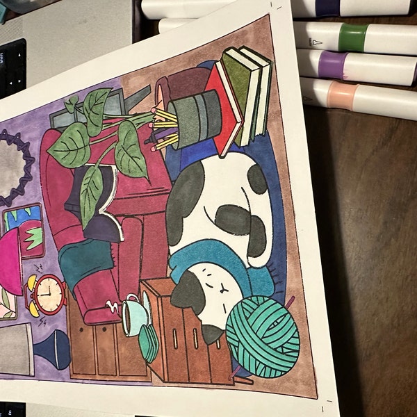 25 Cozy Friends Colouring Pages | Cozy Moments | Instant Downloads ...
