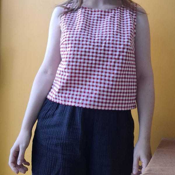 Tank Top Sewing Pattern/ Basic Crop Top PDF Sewing Digital Pattern for ...