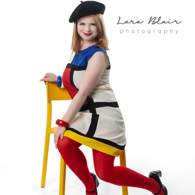60's Mod Mondrian Mini Dress by Miss Ellen Of Miami