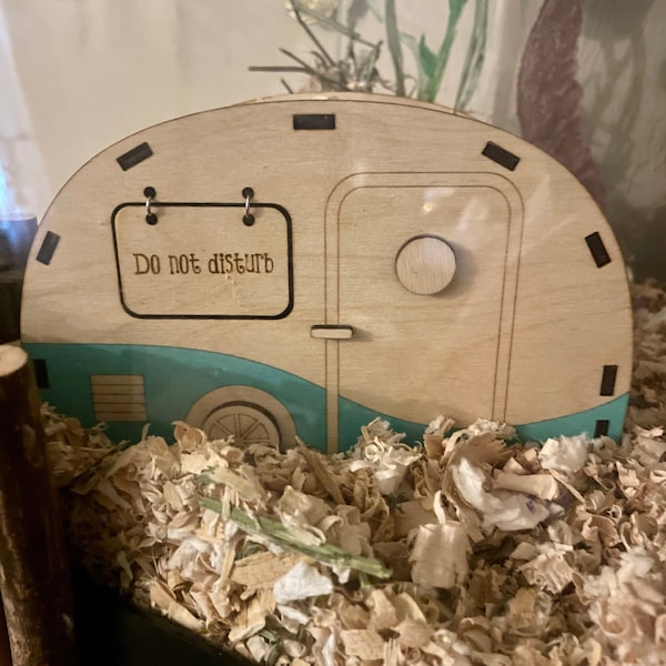 View of Custom Hamster Hideout/ Hamster RV Party/ Cage Accessory/ Memorable ...