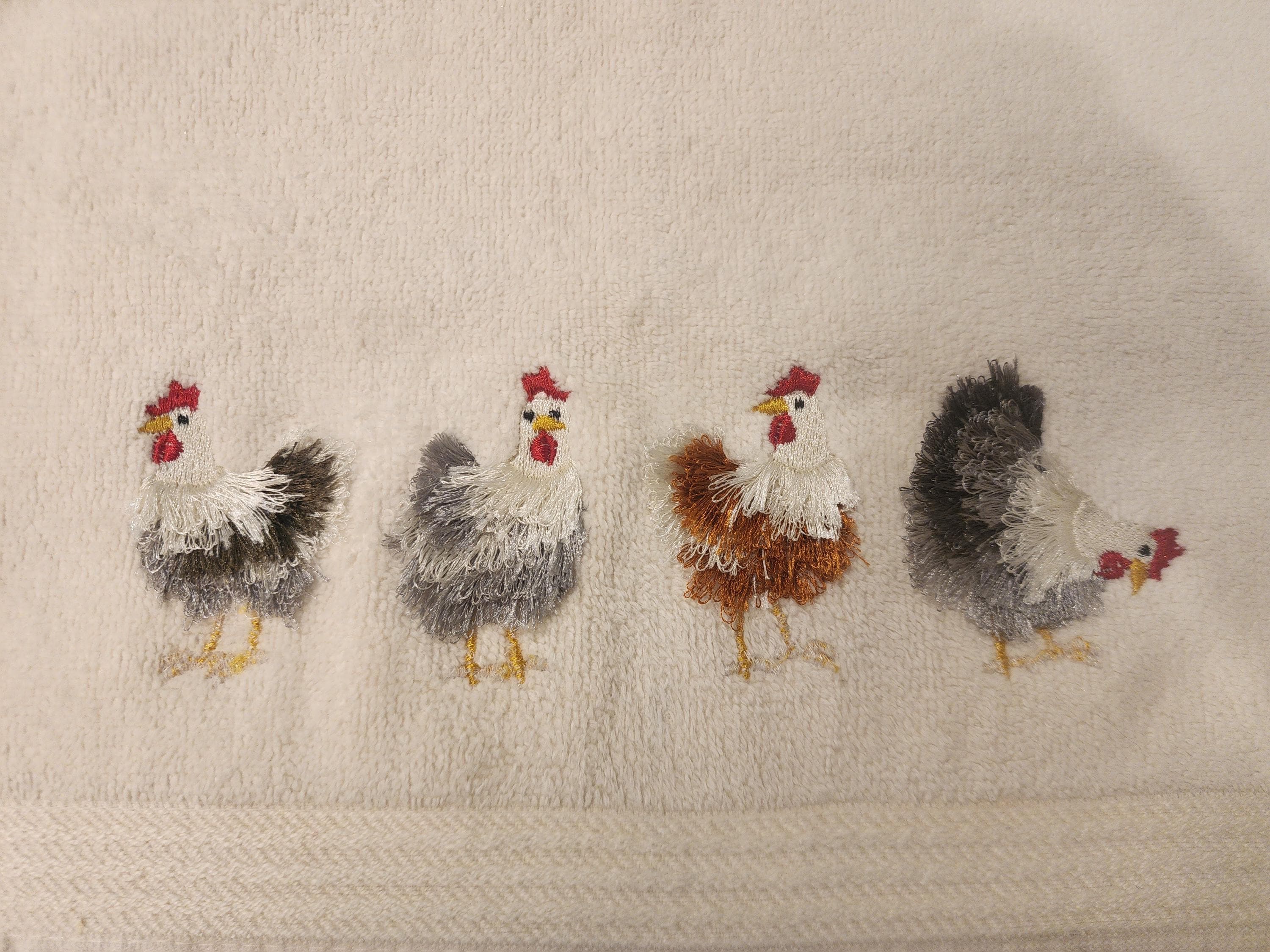 Customer project using Mini Fringed Chicken Set of 4 embroidery design
