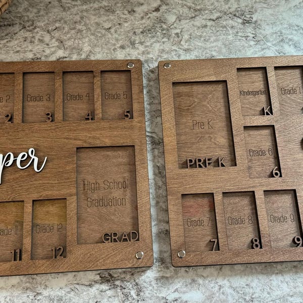 Personalized Pre K to Graduation School Picture Frame,grade School ...