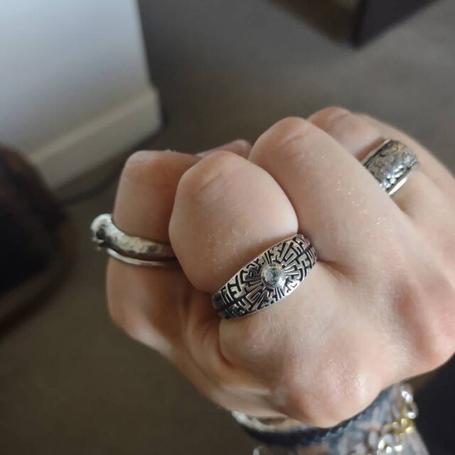 Silver Swastika Ring | Pagan Ring | Swastika Jewelry | Geometric