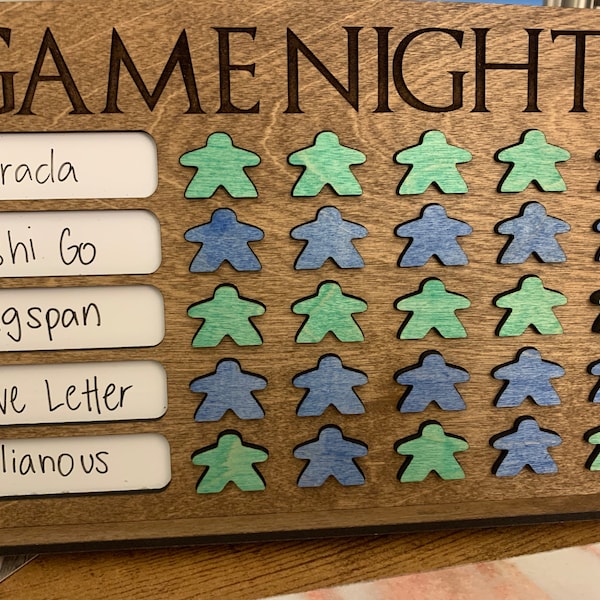 5x5 Game Tracker / Board Game Tracker / Game Challenge Board / Board ...